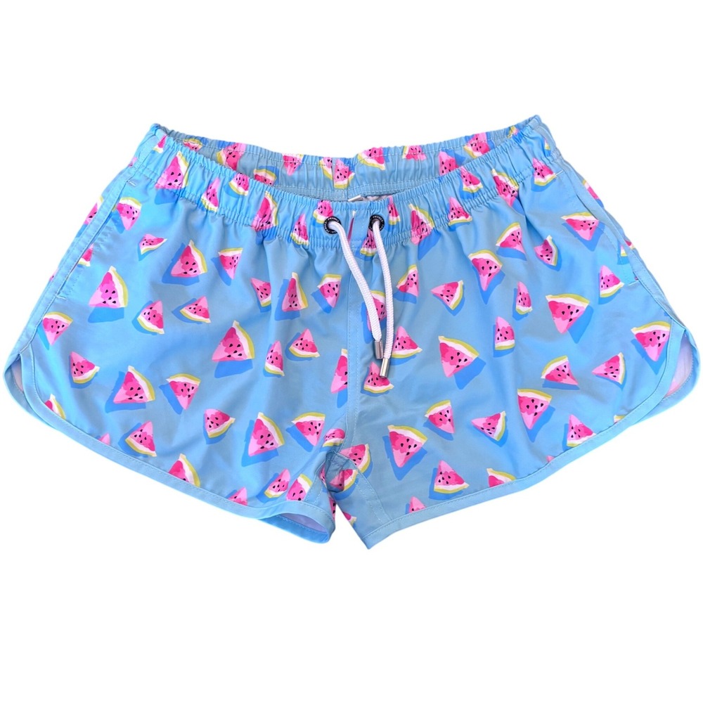 Franks Australia Melon Sky | Mens L | Short Fit | Watermelon Print Swim Trunks‎